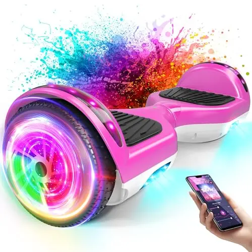 Hoverboard mit 6.5" LED-Rädern und Scheinwerfer - Selbstbalancierende Scooter für Kinder