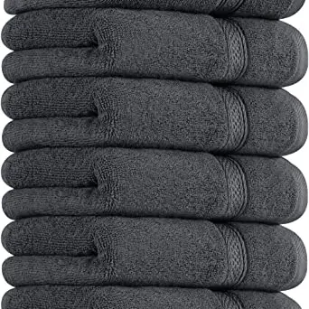 Utopia Handtuch Set - Ultraweiche Baumwolle, 6er Pack (Grau)