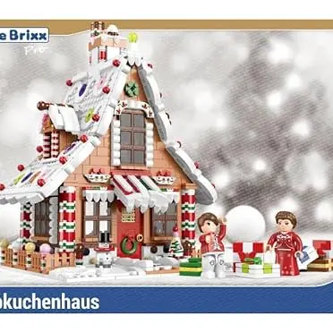 BlueBrixx Pro Lebkuchenhaus-Klemmbaustein-Set mit 1455 Teilen, kompatibel mit anderen Herstellern