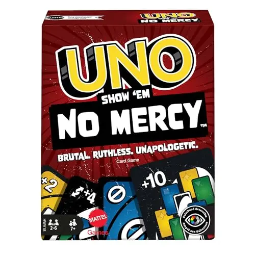 UNO Show 'em No Mercy - 56 zusätzliche Aktionskarten und neue Spielregeln, ab 7 Jahren