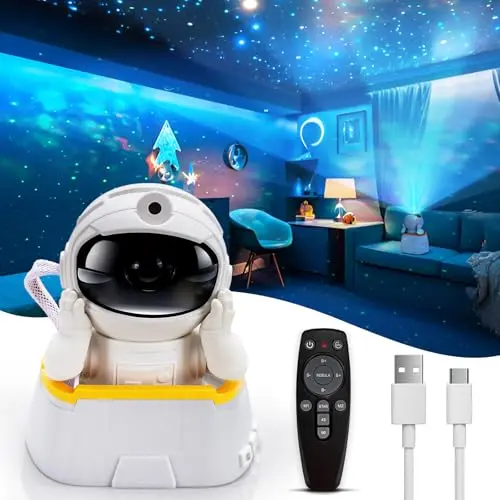 YAYZA! LED Astronaut Sternenhimmel Projektor mit Fernbedienung – Ideal für Raumdekoration & Feste
