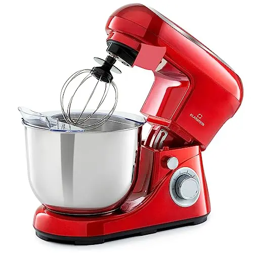 Klarstein Knetmaschine mit 1300W, 6 Stufen, 5L Schüssel – Ideal zum Backen von Brotteig