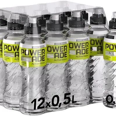 Powerade Active Water Zitrone-Limette - kalorienfreies Erfrischungsgetränk mit Vitaminen (12 x 500 ml)