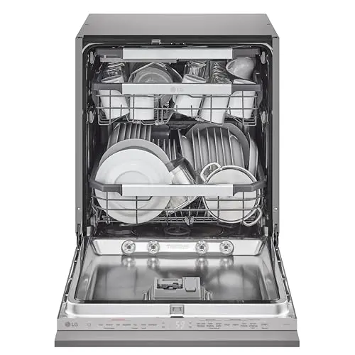 LG Geschirrspüler, 43 dB, Energieeffizienz A, mit Dampf und ThinQ, Silber
