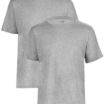 PUMA Herren T-Shirt Kurzarm Deluxe Edition Grau - 2er Set Größe L