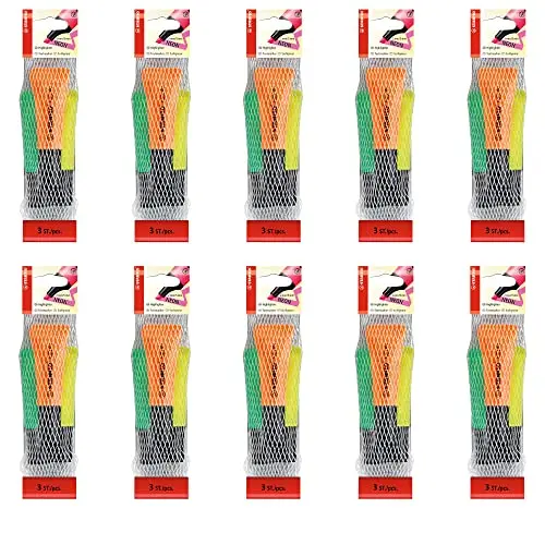 STABILO Textmarker Neon 3er Pack - Gelb, Grün, Orange