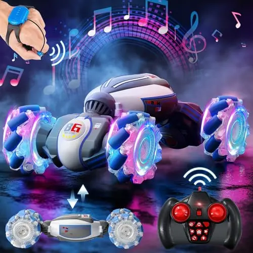 YTKIH 3-in-1 Ferngesteuertes Auto, 2,4 GHz 4WD RC Auto mit Musik und Licht, Geschenk für Jungen und Mädchen ab 6 Jahren