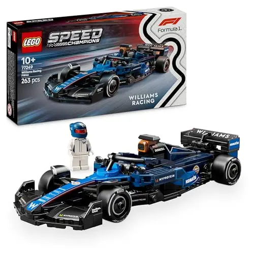 LEGO Speed Champions Williams Racing FW46 F1 Rennwagen mit Minifigur – Geschenk für Motorsportfans ab 10 Jahren