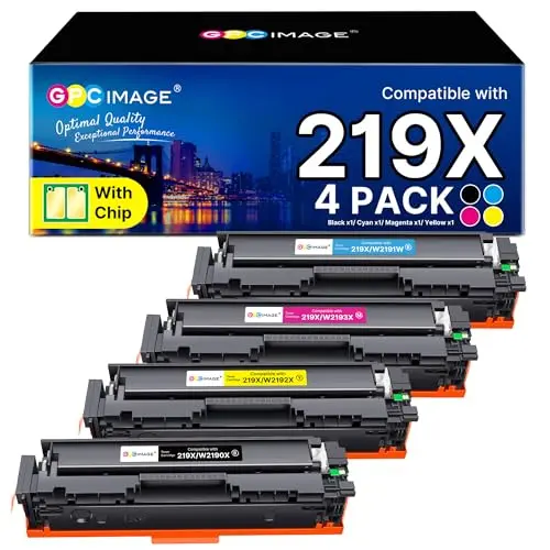 GPC IMAGE 219X Toner-Set für HP Color LaserJet Pro 3302/3202, 4er-Pack (Schwarz, Cyan, Magenta, Gelb)