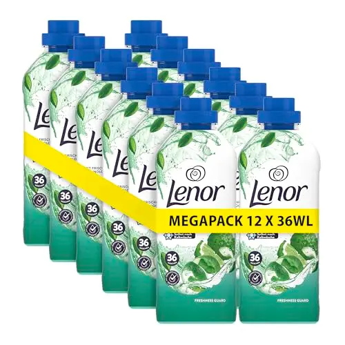 Lenor Weichspüler Megapack 12x36 Waschladungen, Freshness Guard, Frischer Duft, Geruchsabwehr