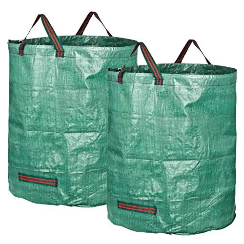GardenMate 2X Gartensack 272l - Faltbare, robuste Laubsäcke für Gartenabfälle und Rasenschnitt