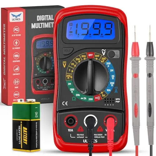 ULTRICS Digital Multimeter – Voltmeter, Amperemeter, Ohmmeter, Multitester für elektrische Messungen