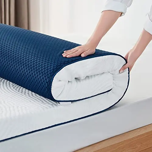 LINSY HOME Gel Matratzentopper 180x200cm, 7,5cm Höhe mit waschbarem Bezug