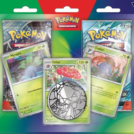 Pokémon-Sammelkartenspiel 2er-Pack Blister mit 2 Boostern & 3 holografischen Promokarten