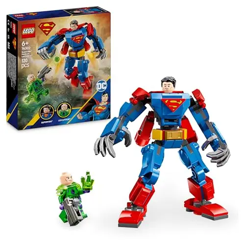 LEGO DC Superman Mech vs. Lex Luthor - Actionfigur mit Minifiguren, beweglichen Armen und Beinen, Geschenk für Jungen und Mädchen ab 6 Jahre