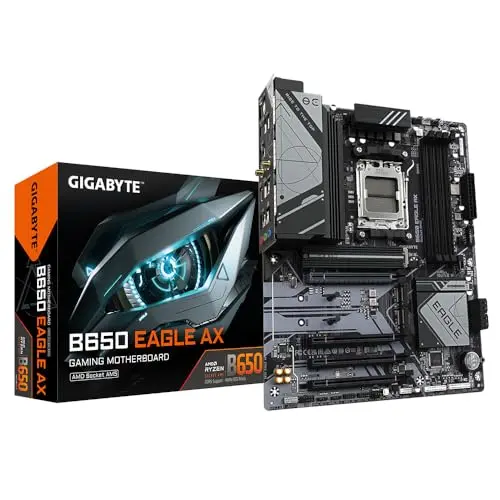 GIGABYTE B650 Eagle AX Mainboard - kompatibel mit AMD Ryzen 9000, DDR5, PCIe 5.0, WiFi 6E, USB 3.2