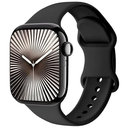 Ersatzarmband Silikon für Apple Watch 42mm-49mm, kompatibel mit iWatch SE Series 1-10, für Herren und Damen