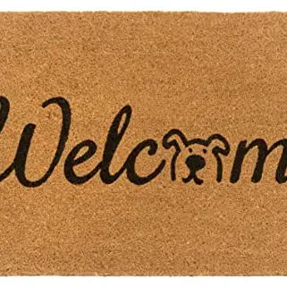 Hanse Home Kokos Fußmatte 45x75 cm – rutschfest für Eingangsbereich & überdachten Außenbereich, Welcome Design