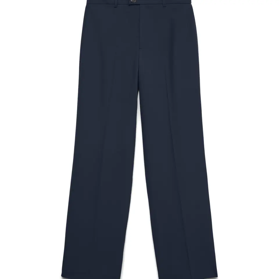 VERO MODA Damen Vmtexas Mw Straight Pant Noos, Navy Blazer, S / 34