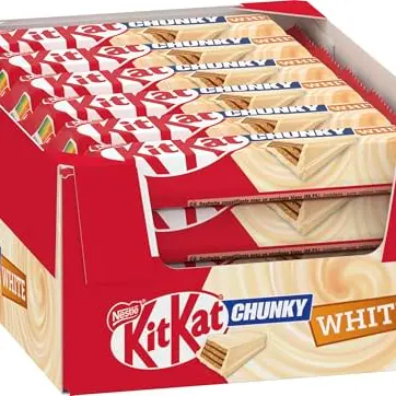 Nestlé KitKat Chunky White Schokoriegel, Knuspriger Riegel mit weißer Schokolade, 24er Pack (24 x 40g)