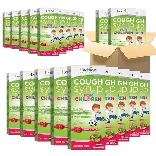 Herbion Kinder-Hustensaft, 150ml, Packung mit 24 Stück