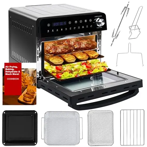 14L Minibackofen & Heißluftfritteuse 1800W, 11-in-1, Touchscreen, inklusive Zubehör und Rezeptbuch