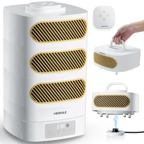 Trennbarer Heizlüfter 1350W mit Fernbedienung und Timer – Leise mit 120° Oszillation für Schlafzimmer und Büro