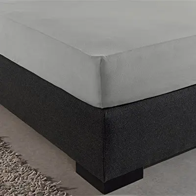 Sleeptime Spannbettlaken 100% Baumwolle - Grau - 140 x 200 cm