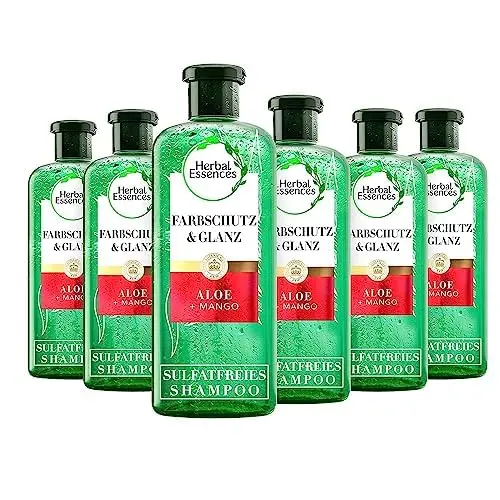 Herbal Essences Pure Shampoo 6er Set für gefärbte Haare, ohne Silikon und Sulfate, Aloe & Mango