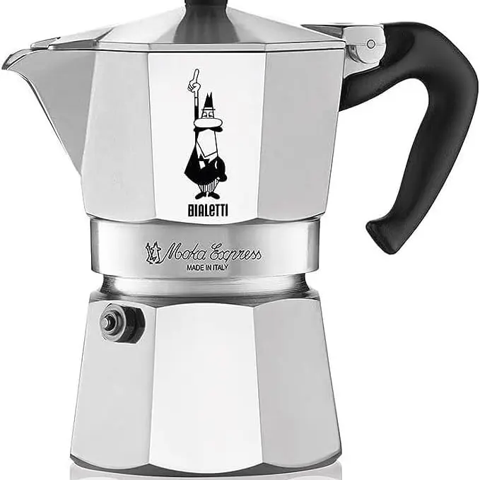 Bialetti Moka Express: Ikonische Espressomaschine für 4 Tassen (190 ml), Aluminium, Silber