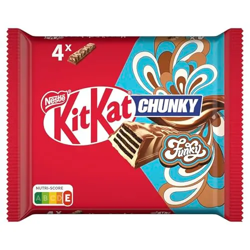Nestlé KITKAT Chunky, Knusperwaffel in Milchschokolade, Multipack (4 x 40g)