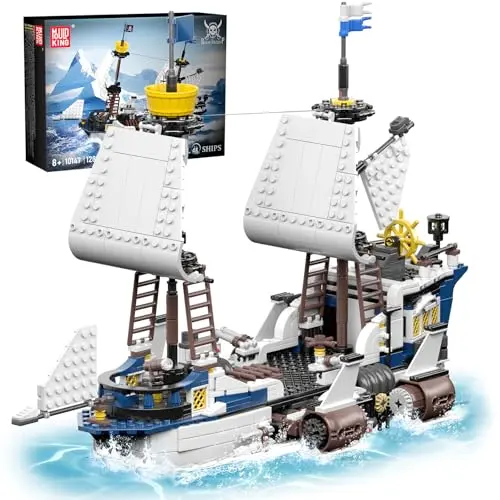 Mould King 10147 Piratenschiff Modellbausatz - Segelschiff Bauspielzeug für Erwachsene und Kinder (1281 Teile)