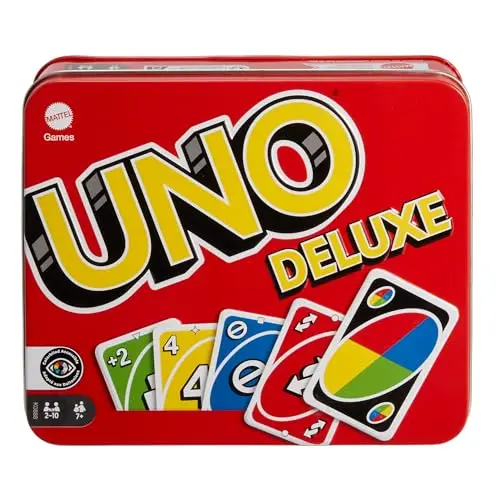 Mattel Games UNO Deluxe - Gesellschaftsspiel in exklusiver Verpackung, für Sammler, ab 7 Jahren