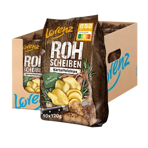 LORENZ Rohscheiben Rosmarin 10 x 120 g vegan