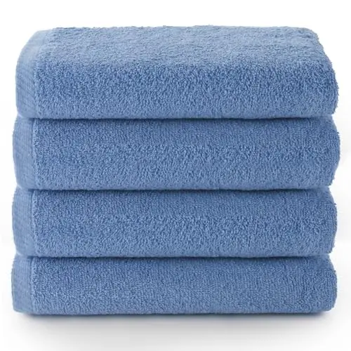 Top Towel Plus Badetücher 4 Gesichts- oder Bidethandtücher 30x50 cm 100% Baumwolle Lavendel