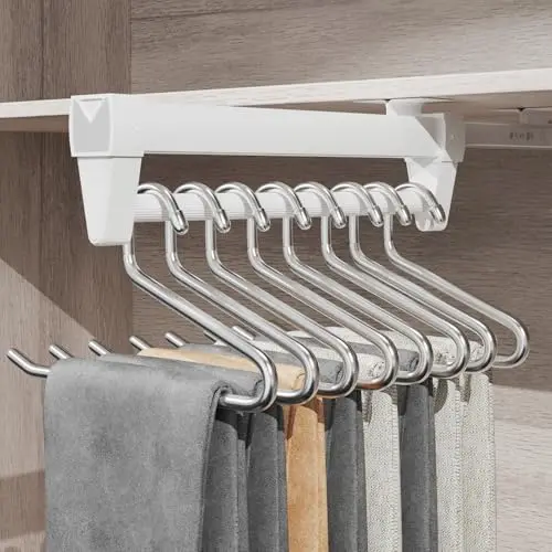 Ausziehbare Kleiderstange, 26–61 cm, platzsparend, einfache Installation, für Kleiderschränke und Hosenorganisation
