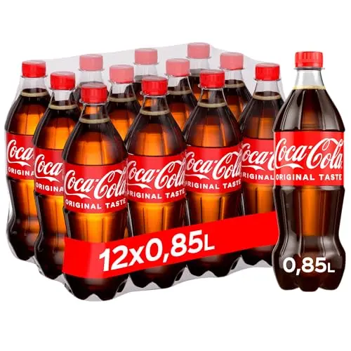 Coca-Cola Classic, koffeinhaltiger Softdrink, 12 x 850 ml Flasche
