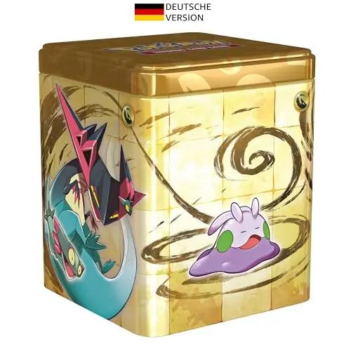 Pokémon Sammelkartenspiel Stapel-Tin-Box Drache mit 3 Boosterpacks und 2 Stickerbögen