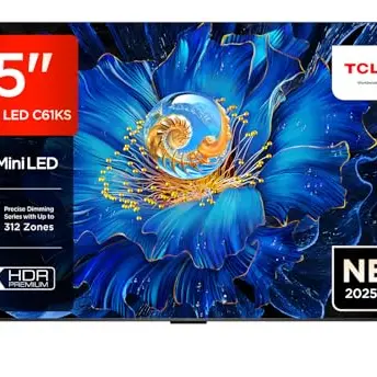 TCL 75C61KS 75 Zoll QD-Mini LED TV, 4K HDR, Smart Google Fernseher mit Dolby Atmos