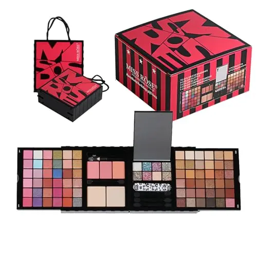 BeauFairy Kosmetik Geschenkset - Make-Up Set mit Lidschatten, Rouge und Spiegel