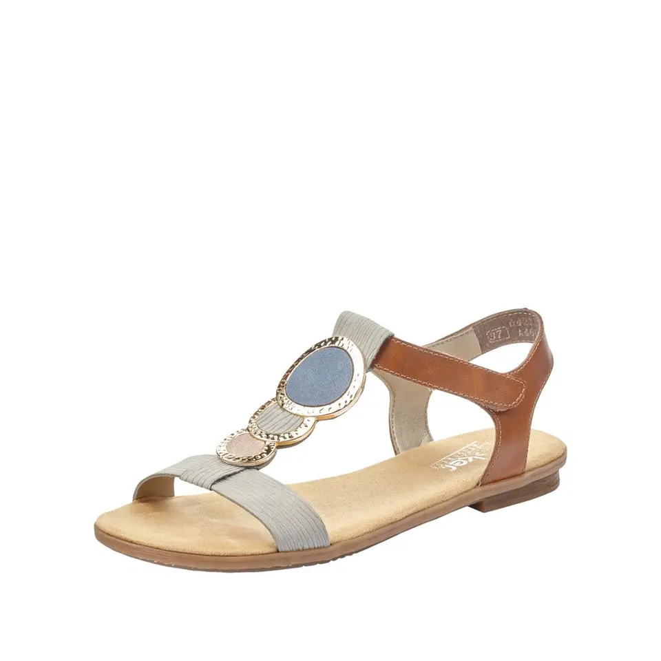 Rieker Damen Sandalen, grau, 42 oder 43 EU