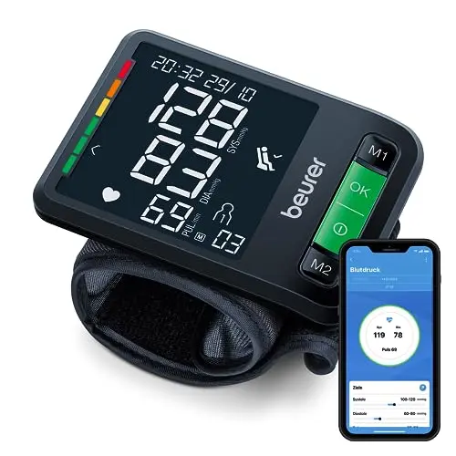 Beurer BC 87 Handgelenk-Blutdruckmessgerät mit App-Anbindung und XL-Display