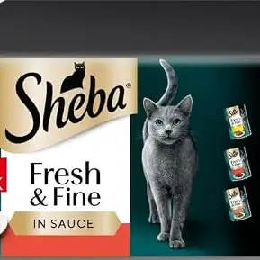 Sheba CATCARE Pouch Wet Fresh & FINE (Meat) Chunks in Gravy für adulte Katzen 50G Multipack