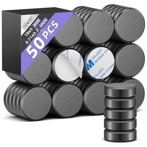 VNDUEEY 50 Stück Keramikmagnete 18x5mm – Starke Magnete für Kühlschrank, Tafel & DIY-Bastelarbeiten