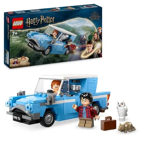 LEGO Harry Potter Fliegender Ford Anglia Spielzeug-Auto mit Ron Weasley, Set für Fans ab 7 Jahren, 76424