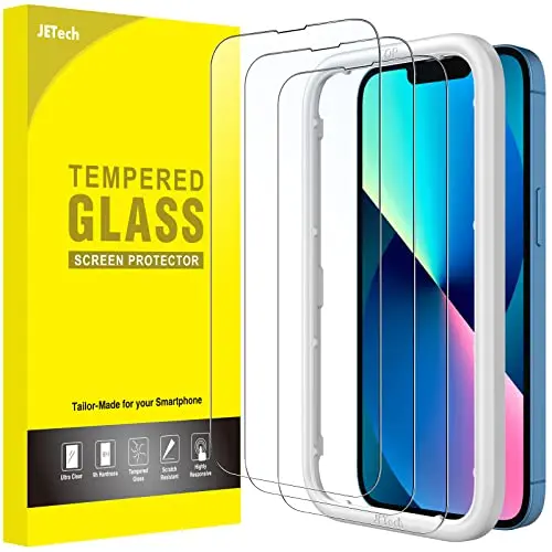 JETech Schutzfolie für iPhone 17e, 16e, 13/13 Pro - Gehärtetes Glas, 6,1 Zoll, 3 Stück