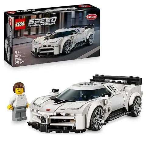 LEGO Speed Champions Bugatti Centodieci 77240 - Hypersportwagen, Rennauto zum Bauen und Ausstellen, mit Fahrer Minifigur, Geschenk für Kinder ab 9 Jahren