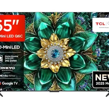 TCL 65Q6C 65 Zoll QD-Mini LED Fernseher, 4K HDR, Smart TV mit Google TV, Dolby Vision, Onkyo Soundsystem