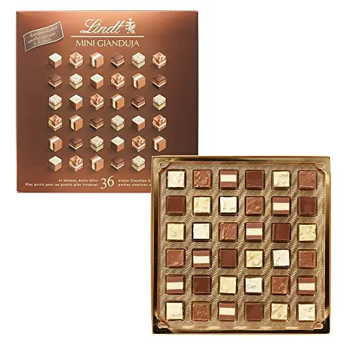 Lindt Nougat Mini Pralinés - 165 g Schachtel mit 36 Pralinen