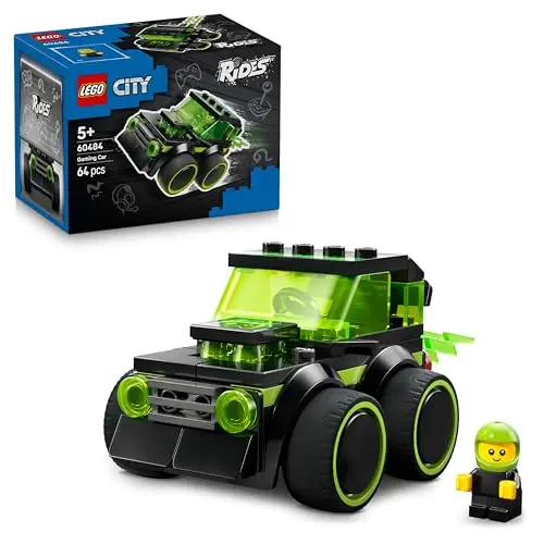 LEGO City Coole Flitzer – Gaming-Rennauto mit Junior Rennfahrer Minifigur - Kreatives Spielzeug für Jungen ab 5 Jahren